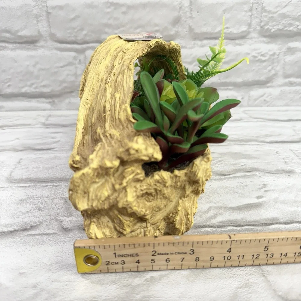 Thrive Habitat Decor Terrarium Driftwood Succulent Plant Resin Reptile Enclosure
